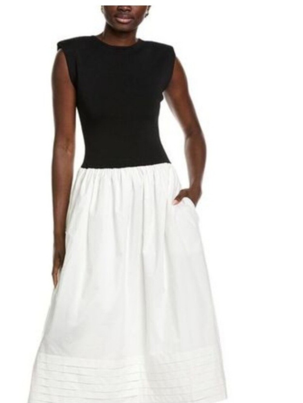 Endless Rose NWT Maxi Dress Drop Waist Black And White Anthropologie Plus